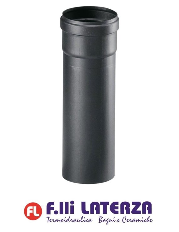 TUBO NERO OPACO PER STUFA A PELLET IN ACCIAIO SPESSORE 1,2 mm. 500 mm. Ø 80 TUBI