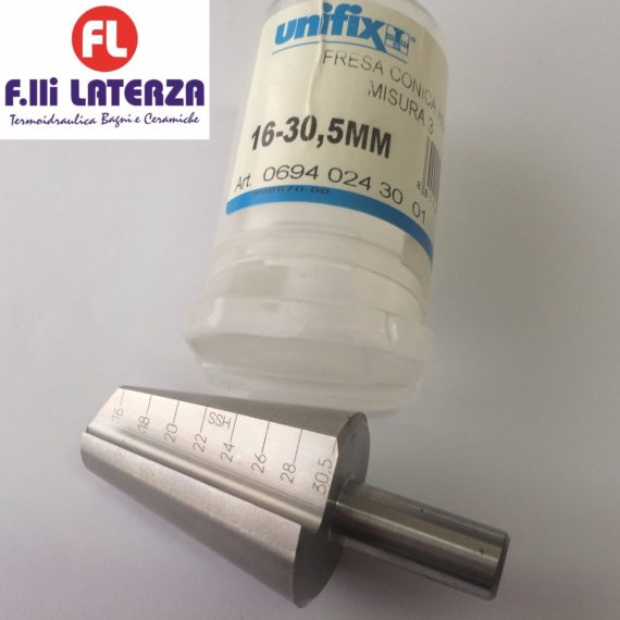UNIFIX Fresa Conica per Lamiera in HSS MISURA 3 Diametro 16-30,5 mm 0694 024 30