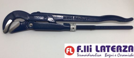 1" - 45 GRADI - CHIAVE GIRATUBI TIPO SVEDESE PINZA AL CROMO VANADIO IDRAULICO