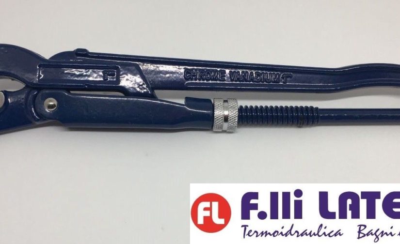 1" - 45 GRADI - CHIAVE GIRATUBI TIPO SVEDESE PINZA AL CROMO VANADIO IDRAULICO