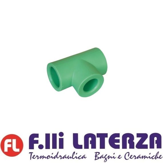 AQUATHERM RACCORDO A TEE RIDOTTO IN POLIPROPILENE VERDE 63X32X63 TIS FUSIOTHERM