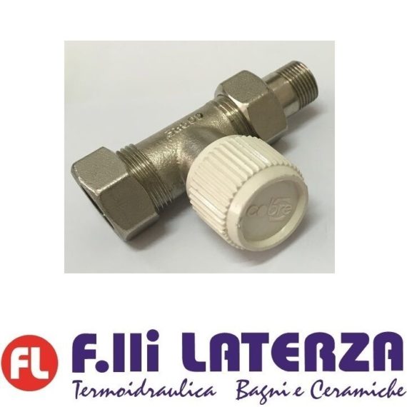 COBRE SOLO Detentore radiatore attacco dritto 3/8"x Ø14 Termosifoni