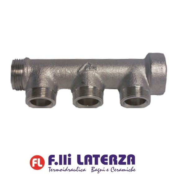 COLLETTORE SEMPLICE COMPONIBILE M.F. RBM 1" x 3 vie FILETTO M standard RBM