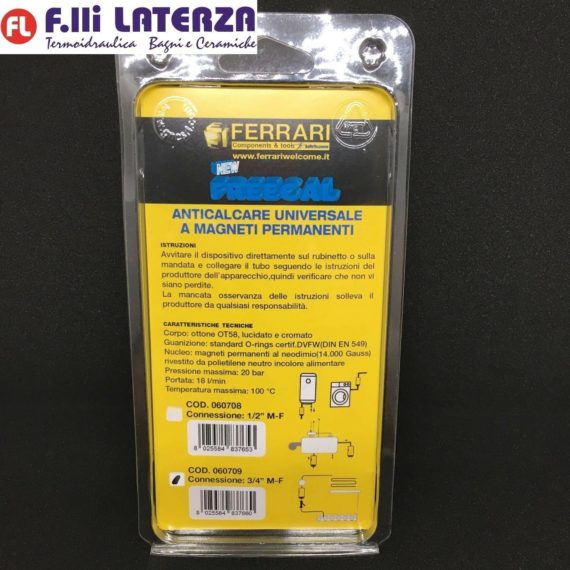 FERRARI DECALCIFICATORE 3/4" FREECAL ANTICALCARE LAVATRICE LAVASTOVIGLIE CALDAIA - immagine 3