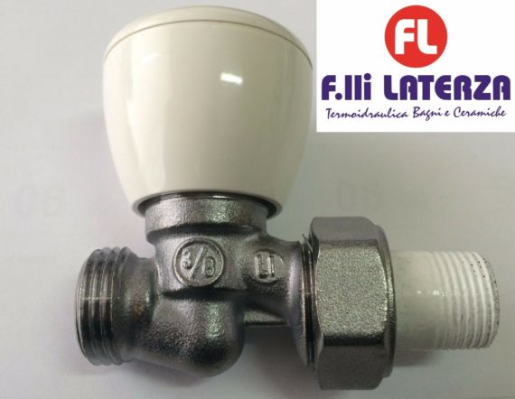 GIACOMINI R27/A VALVOLA 3/8"x12 DRITTA PER RADIATORE TERMOSIFONE