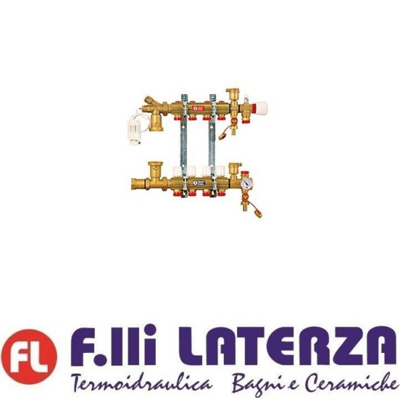 GIACOMINI R557Y Collettore Premontato R557Y008 1"x18 8 vie Impianto a Pavimento