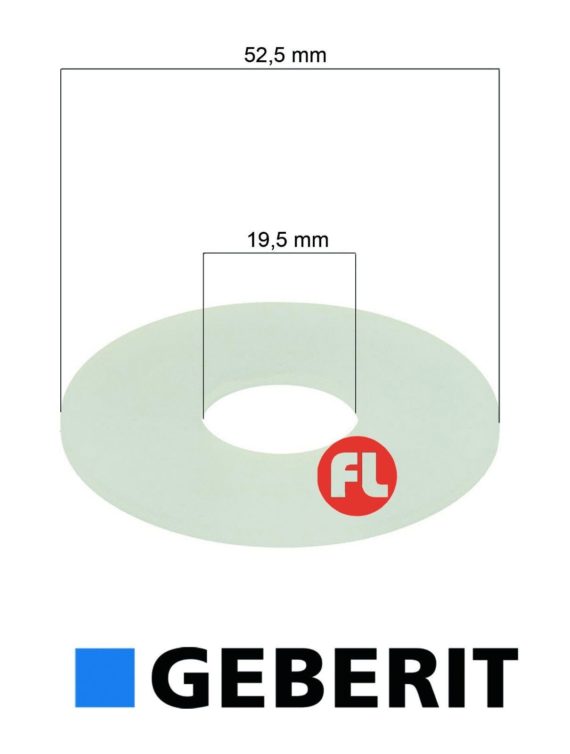 GUARNIZIONE DI FONDO PER CAMPANA GEBERIT INCASSO DN 52,5X19,5X3 mm 241.291.00.1