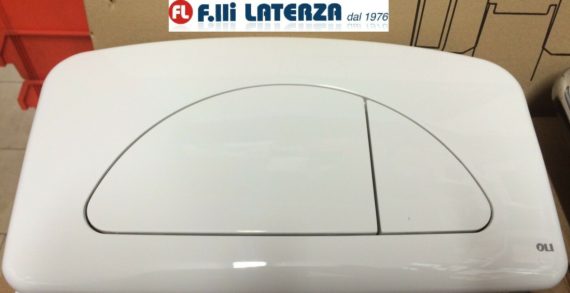 OLI PLACCA DUAL BIANCA PER CASSETTA AD INCASSO DIAMANTE EVO DOPPIO TASTO OLIVER 41010