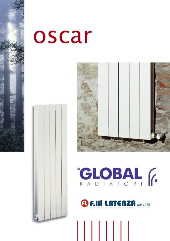 RADIATORE GLOBAL int. OSCAR 2000 BIANCO DA 05 ELEMENTI TERMOSIFONI ALLUMINIO