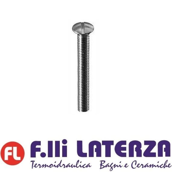 VITE PILETTA IN OTTONE NICHELATO O INOX SPECIFICA PER PILETTE M6 DA 55 mm.