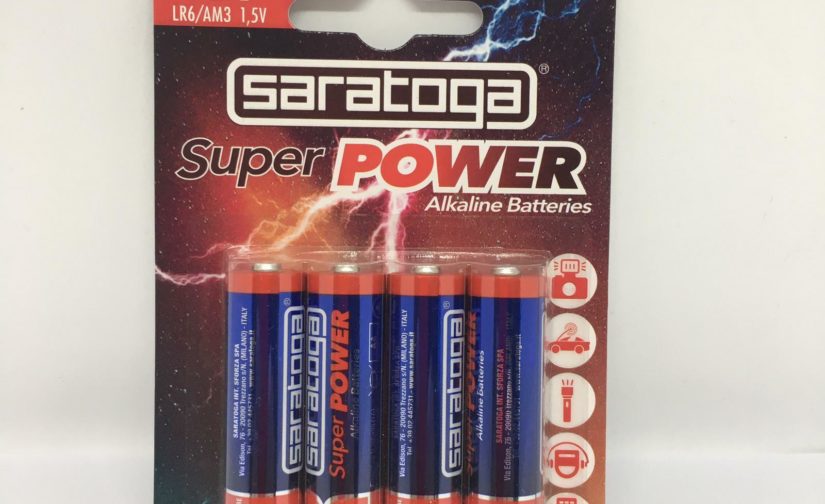 BATTERIA PILA MONOUSO ALTA QUALITÀ LUNGA DURATA STILO LR6 AM3 1,5V SARATOGA 4PZ