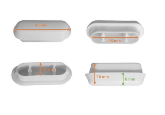 KIT 4 Pz. PARACOLPI COPRIVASO SEDILE WC GOMMINI PER COPRI-WATER LEGNO POLIESTERE - immagine 3