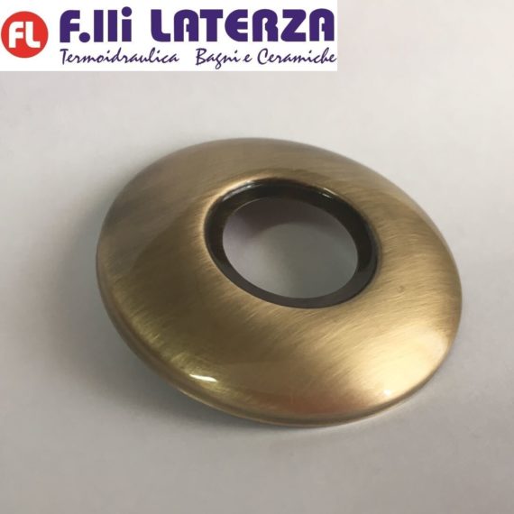 ROSETTA ROSONE DA 1/2" ROSETTE BRONZATA BRONZO 58 mm PER RUBINETTO E FLESSIBILE