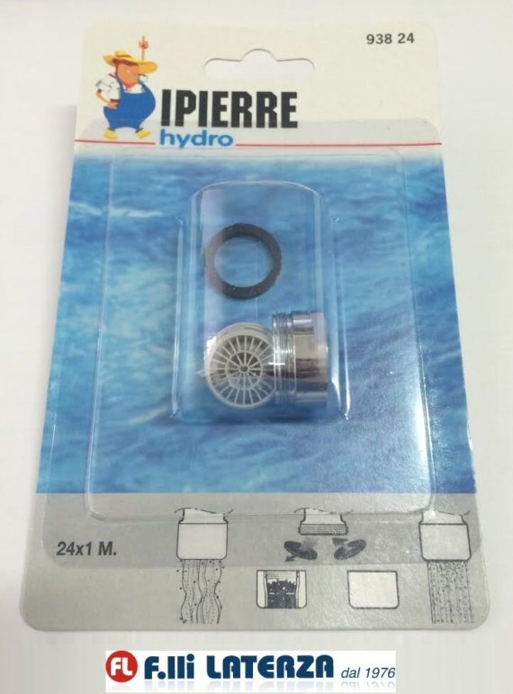 Aeratore con limitatore di portata a 8 l/min. AEREATORE Fil. 24x1 M. ROMPIGETTO