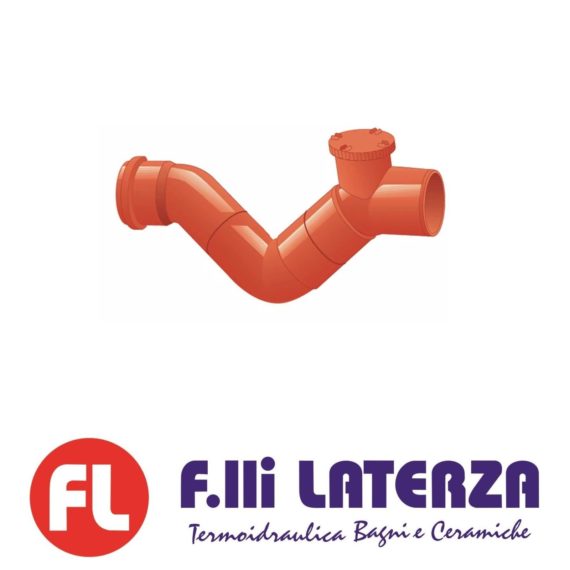 FIRST SIFONE FIRENZE PVC ARANCIONE DIAMETRO 200 INCOLLAGGIO PLASTICA ROSSA