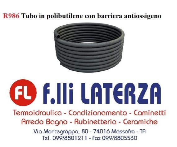 ROTOLO TUBO POLIBUTILENE 18X2 MT.100 GIACOMINI R986
