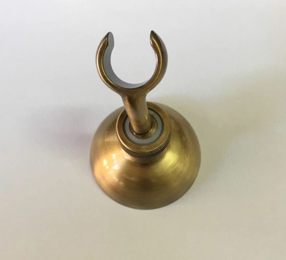 SUPPORTO PER DOCCIA DOCCETTA DUPLEX OTTONE PESANTE BRONZATO BRONZO OTTONE ANTICO - immagine 3
