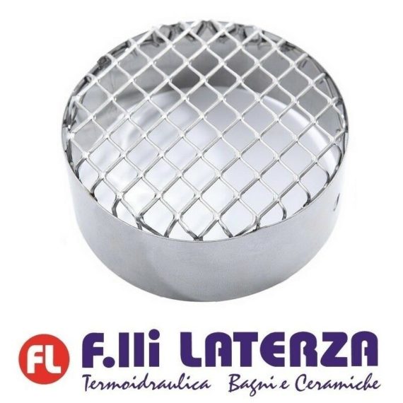 TERMINALE GRIGLIA SCARICO FUMI ACCIAIO INOX diam.100 TUBO ALLUMINIO ASPIRAZIONE