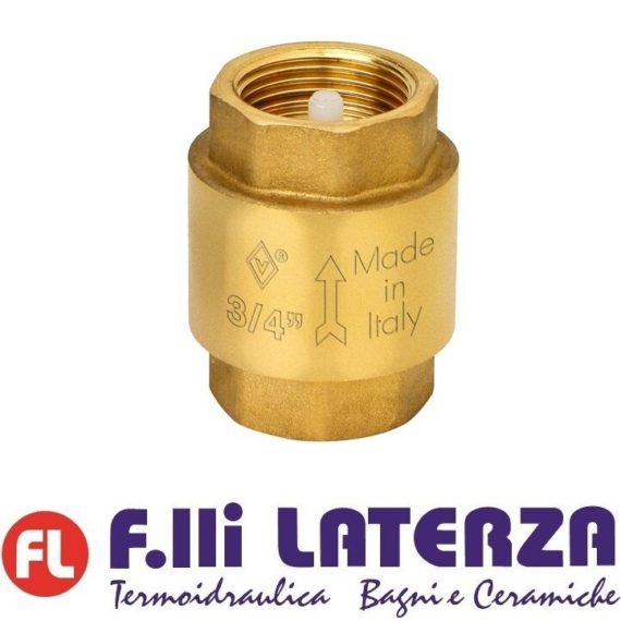VALVOLA DI RITEGNO A MOLLA NON RITORNO TIPO EUROPA OTTURATORE NYLON 1"1/2