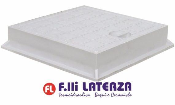 CHIUSINO POZZETTO TOMBINO TELAIO CON COPERCHIO IN PP SERIE PESANTE cm. 30 x 30