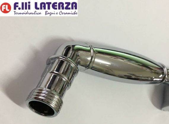 DOCCETTA CON CURVA PER DOCCIA O GRUPPO VASCA DECO' OTTONE CROMATO TELEFONO CROMO - immagine 5