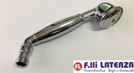 DOCCETTA CON CURVA PER DOCCIA O GRUPPO VASCA DECO' OTTONE CROMATO TELEFONO CROMO