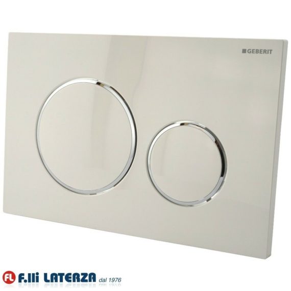 GEBERIT PLACCA DI COMANDO PER WC DOPPIO TASTO SIGMA 20 BIANCO/CROMATO/BIANCO