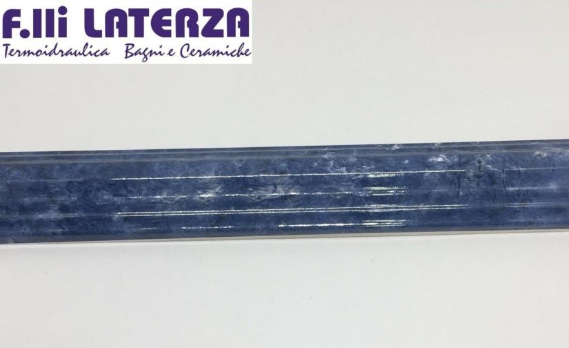 LISTELLO LUX  THIVIER LAPISLAZZULI GRECA DECORO CERAMICA 5x33,3 cm RIVESTIMENTO