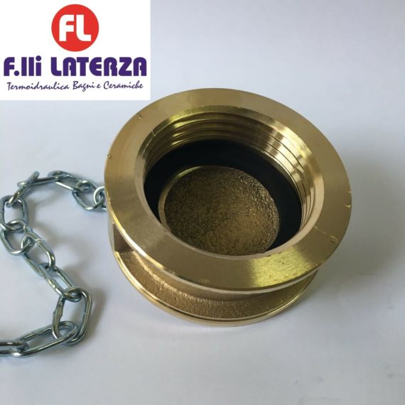 MANFREDI TAPPO FEMMINA CON CATENELLA UNI 70 IDRANTI ANTINCENDIO A NORMA UNI 7421 - immagine 3