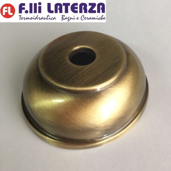 ROSETTA BOMBATA DA Ø 10 ROSETTE BRONZATA BRONZO CANNETTA RAME RUBINETTO COPPETTA