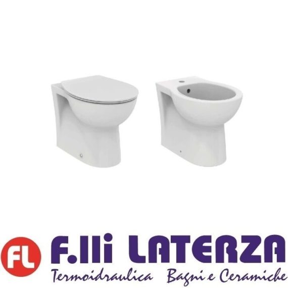 SANITARI FILOMURO FILO PARETE WC SEDILE BIDET IDEAL STANDARD DOLOMITE QUARZO