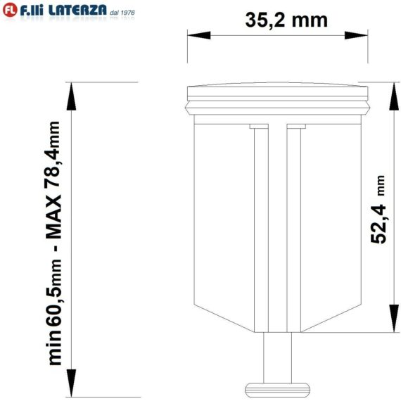 TAPPO LAVANDINO Ø 35,2 SALTERELLO SALTARELLO PER PILETTA LAVABO BIDET 1" - immagine 6