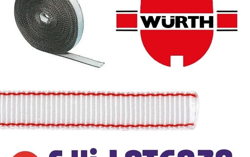 WURTH NASTRO FISSAGGIO IN TESSUTO 1PZ x 25MT PER IMPIANTI ELETTRICI E IDRAULICI