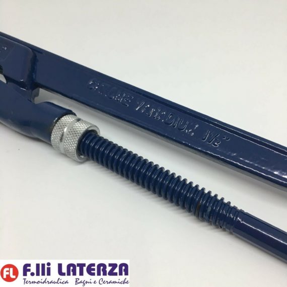 1"½ - 45 GRADI - CHIAVE GIRATUBI TIPO SVEDESE PINZA AL CROMO VANADIO IDRAULICO - immagine 3