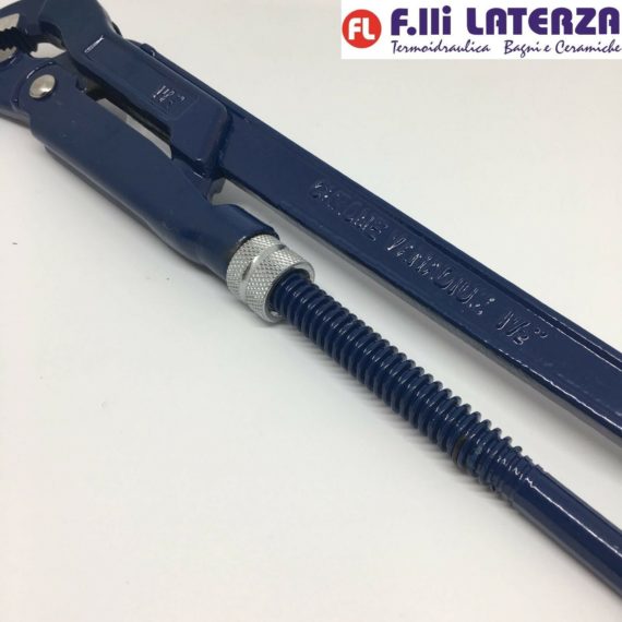 1"½ - 45 GRADI - CHIAVE GIRATUBI TIPO SVEDESE PINZA AL CROMO VANADIO IDRAULICO - immagine 5