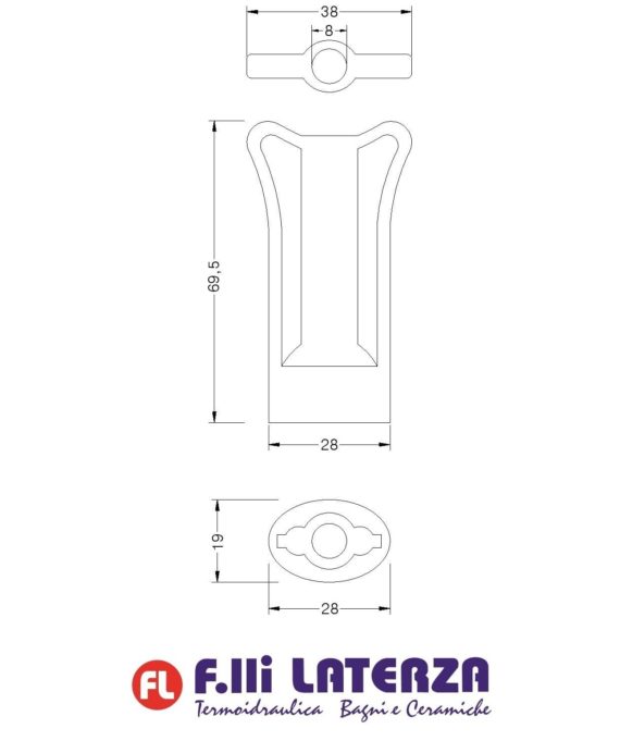 CHIAVE A TUBO IN PLASTICA PER SERRARE SVITARE GALLETTI CERNIERE WC SERRAGGIO - immagine 3