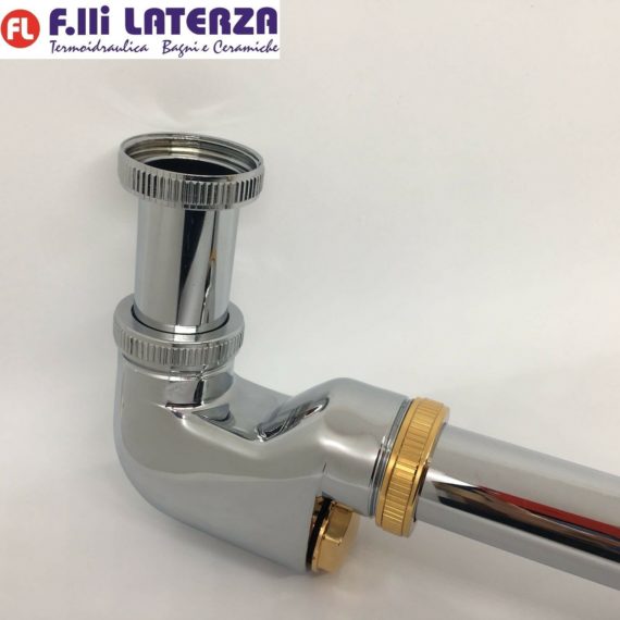 F.LLI FRATTINI SIFONE FUORI COLONNA PER LAVABO E BIDET 1"1/4 METALLO CROMO/ORO