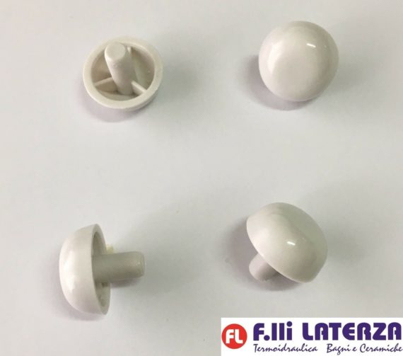 KIT 4 Pz. PARACOLPI PER COPRIVASO SEDILE WC GOMMINI DIAM. 22 mm. CON PERNO - immagine 6