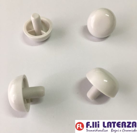 KIT 4 Pz. PARACOLPI PER COPRIVASO SEDILE WC GOMMINI DIAM. 22 mm. CON PERNO