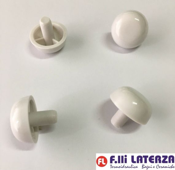KIT 4 Pz. PARACOLPI PER COPRIVASO SEDILE WC GOMMINI DIAM. 22 mm h 11,8 CON PERNO