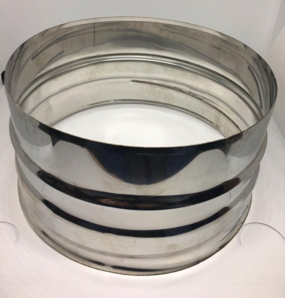 RACCORDO MASCHIO TUBO FLESSIBILE ACCIAIO INOX Ø250 FUMARIA PELLET INTERNO LISCIO