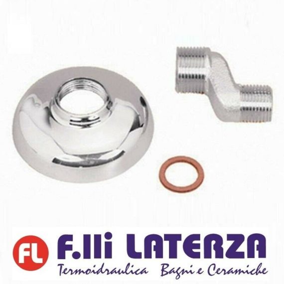 ECCENTRICO OTTONE CROMATO CON SPOSTAMENTO 1/2" x 3/4" mm 25 Cromo