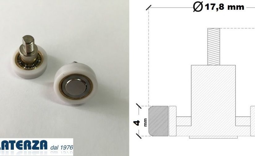 Ricambio Cuscinetto Ruota Rotella Rotellina Box Doccia FRIGES  Ricambi Cabina