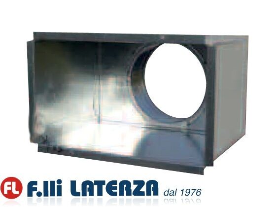 CONDOTTA AERAZIONE CANALI CIRCOLARI Bocchetta diam. 200 PLENUM LAMIERA 30x20 cm.