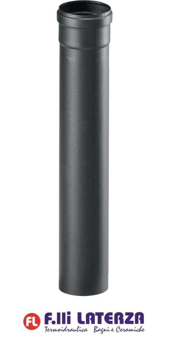 TUBO NERO OPACO PER STUFA A PELLET IN ACCIAIO SPESSORE 1,2 mm. 1000 mm. Ø80 TUBI