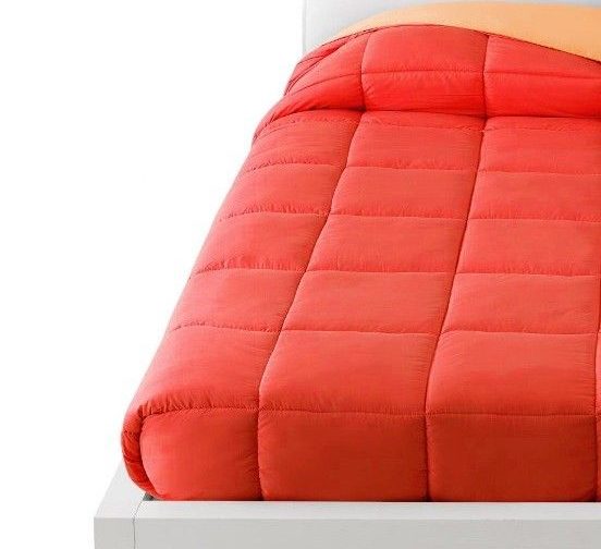 Trapunta Bassetti Mania Microfibra Tecnosoft Double Face Matrimoniale 260 x 260 Colore ARANCIO e CORALLO
