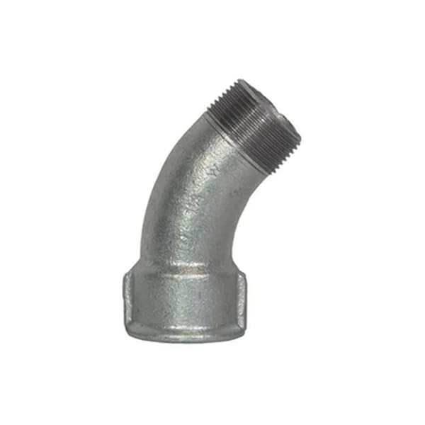 Atusa CURVA LUNGA MF 45° ZINCATA - 4"