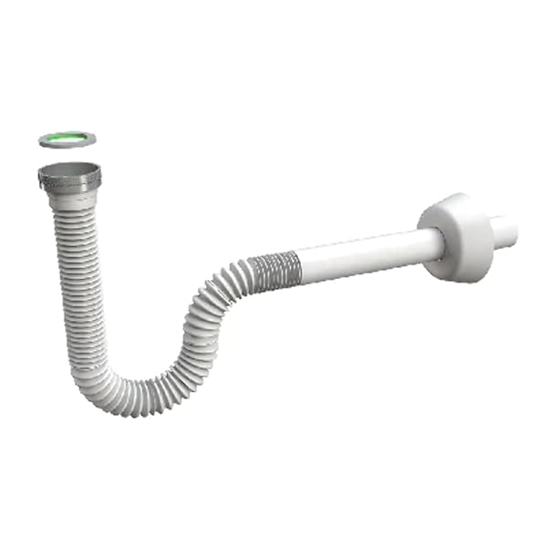 BONOMINI SIFONE Estensibile SIFONCELLO con GHIERA Metallo 1" 1/4 Bianco