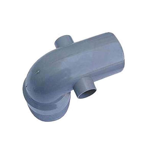 CURVA WC ALTA 2 ATTACCHI PVC GRIGIO Diametro 100/40