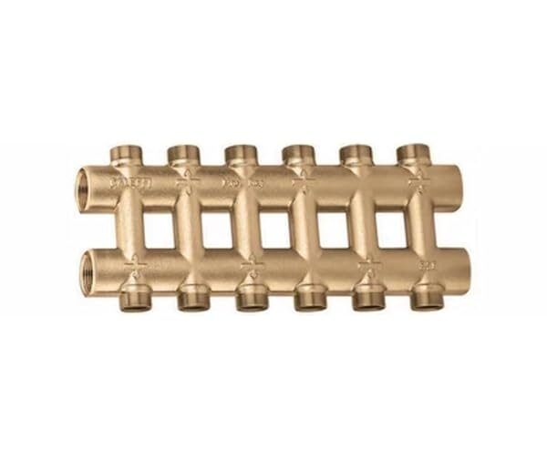 Caleffi COLLETTORE COMPLANARE FUSO MONOBLOCCO - 3/4" 6+6 deriv.